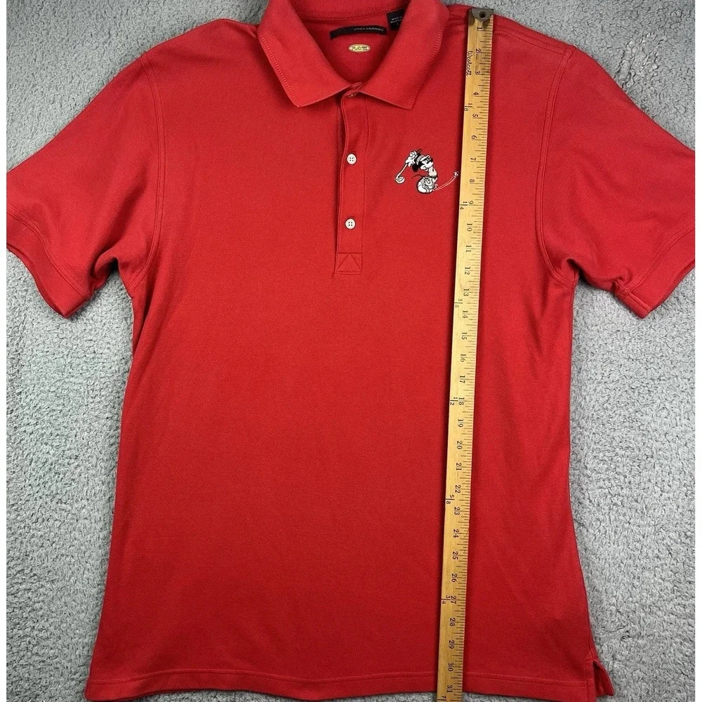 Greg Norman Play Dry Disney Mickey Mouse Golf Polo 1/4 Button Shirt‎ Men's Large